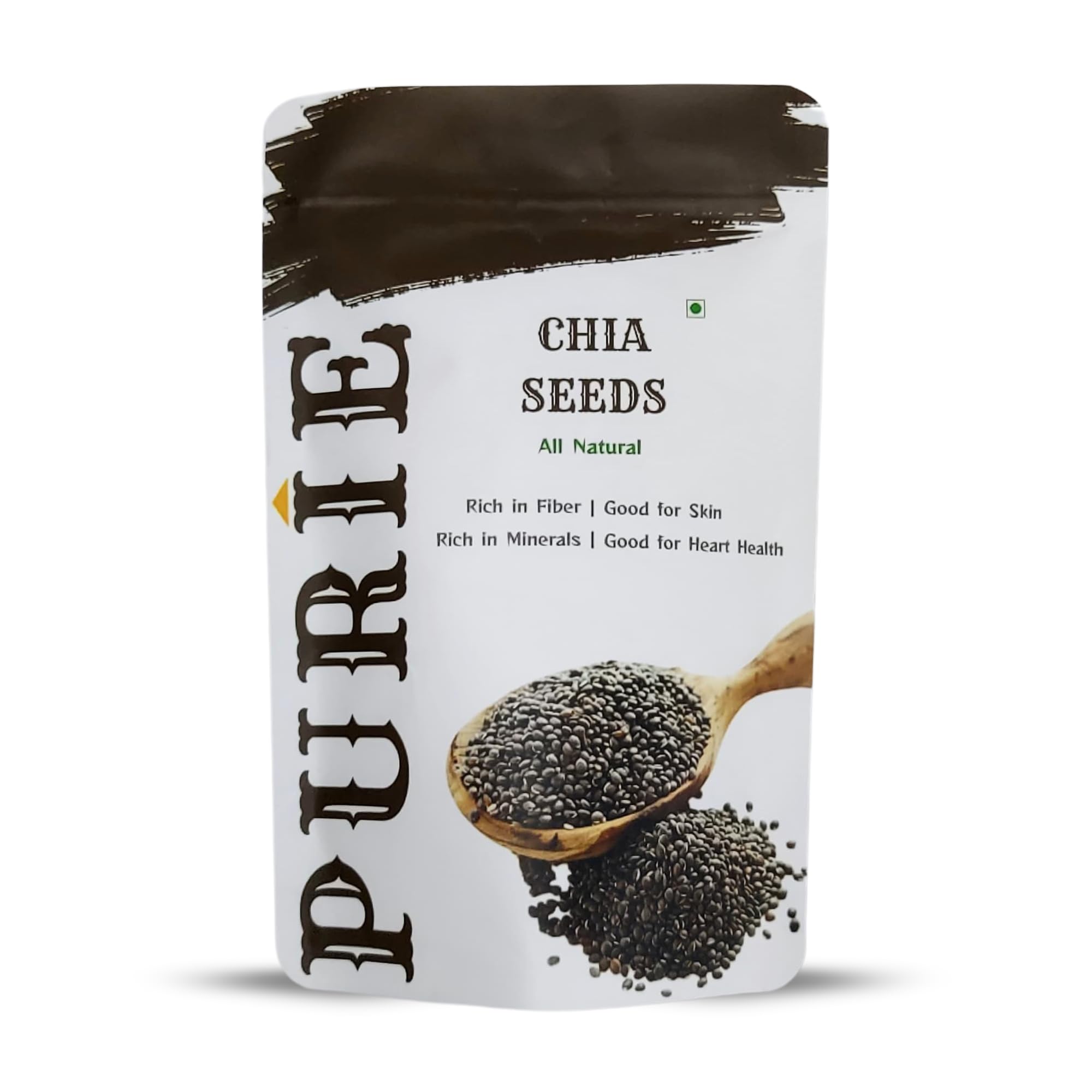 PURIE Chia Seeds 200g | Omega-3 clean Chia Seeds for Eating | Rich in Calcium, Protein & Fiber, Omega 3 and Antioxidant | Healthy Snacks