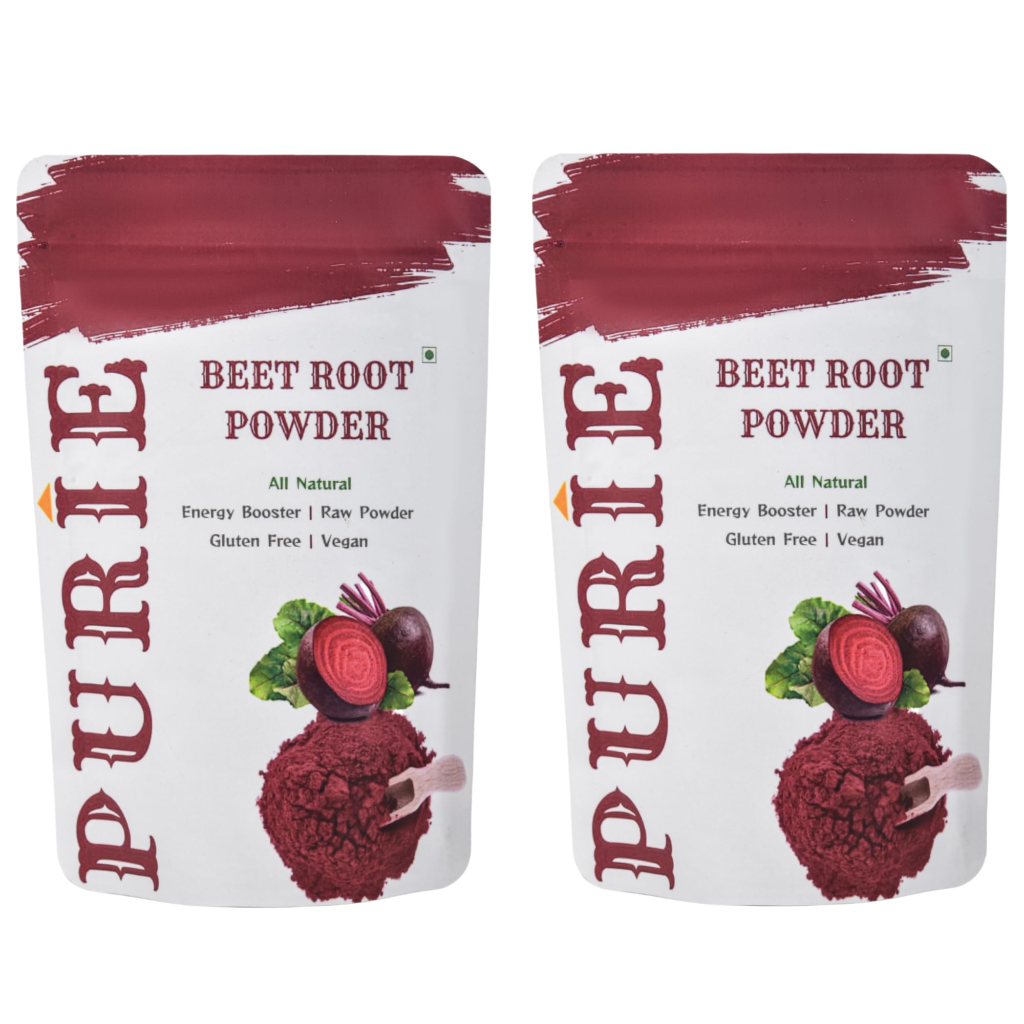 PURIE Beetroot Powder (200g) | Natural Beetroot Powder For Face, Skin & Hair | 100% Pure & High Natural Antioxidants | Boost Energy, Pack of 2
