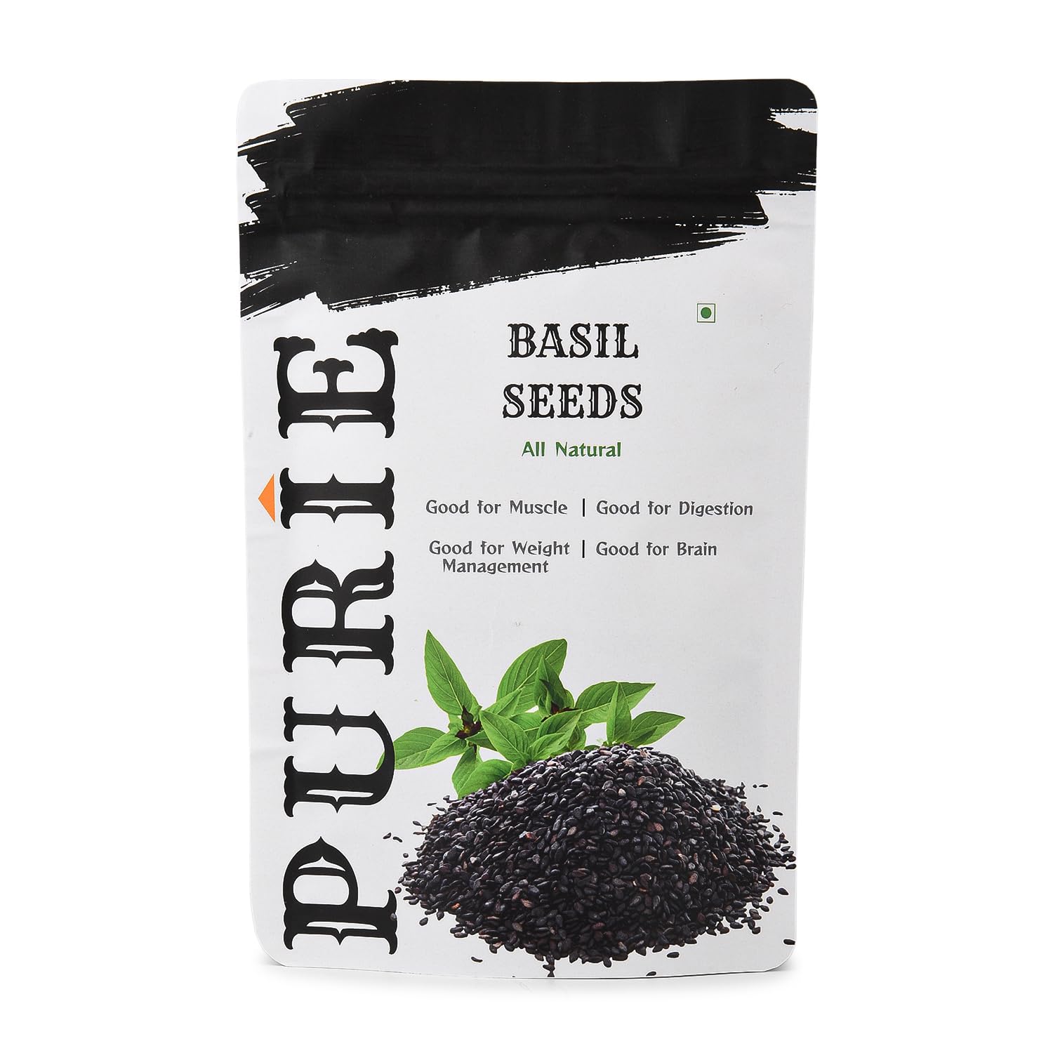 Purie Basil Seeds (Sabja seeds) 250g | Rich in Fibre & Omega-3 | Natural Weight Loss & Digestion Support | Healthy Drinks, Smoothies & Recipes | Cooling Superfood for Summer | Tukmaria Seeds