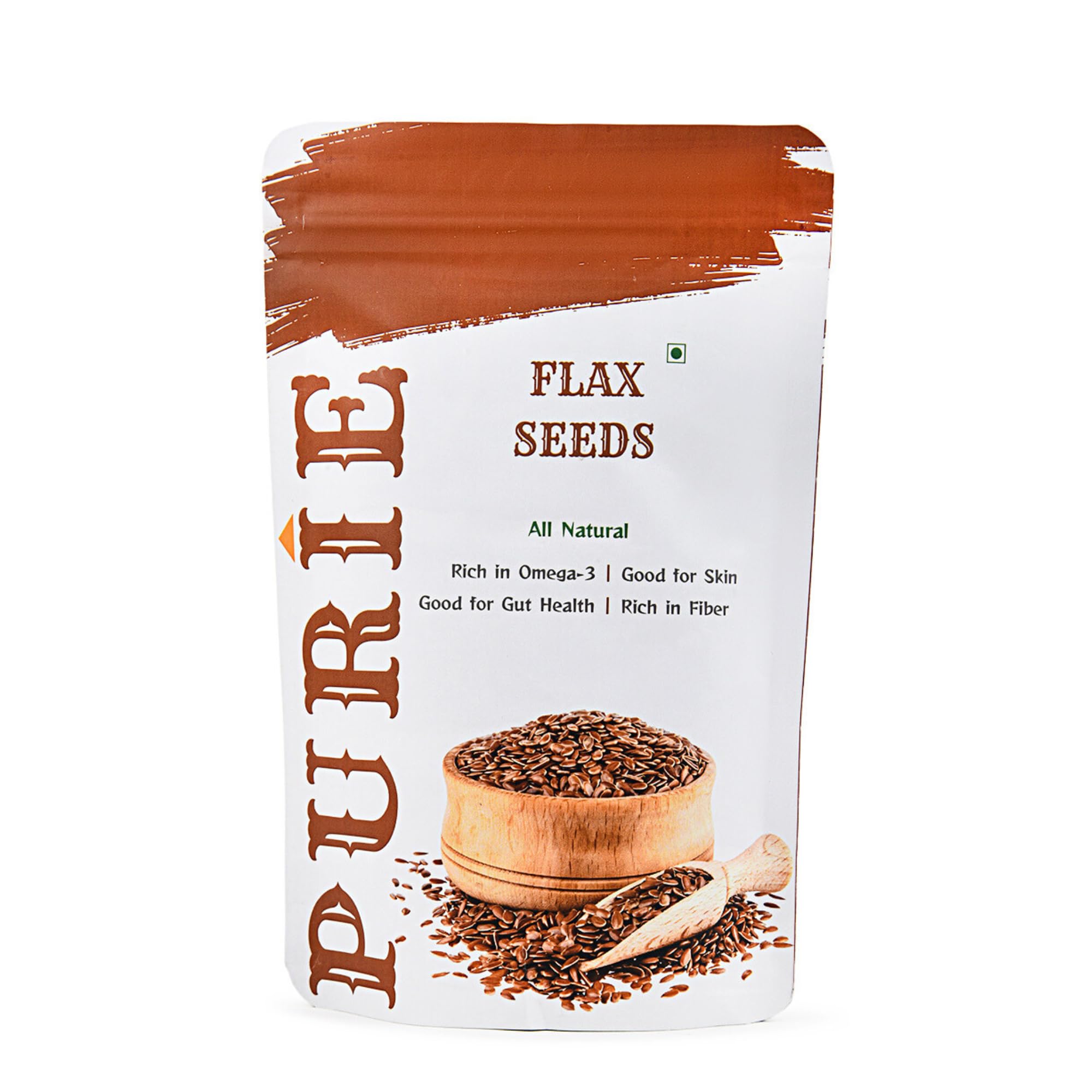 PURIE Flax Seeds 200g - Alsi Seeds | 100% Organic Flax Seeds for Hair Growth | Raw Seeds for Eating | Source of Iron & Dietary Fibre | Rich in Protein and Antioxidant