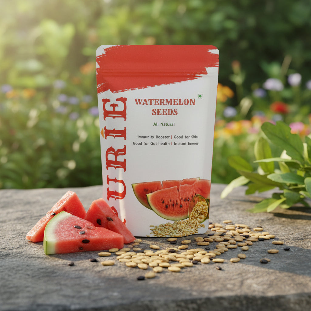 PURIE Watermelon Seeds 200g | Raw Watermelon Seeds for Eating | Tarbooj Beej | Magaj Seeds | Non - GMO | Nutrients Rich | Source of Antioxidants | Fiber Rich